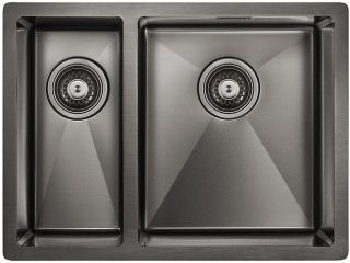 Мойка кухонная Paulmark Annex PM545944-GMR правая воронёная сталь